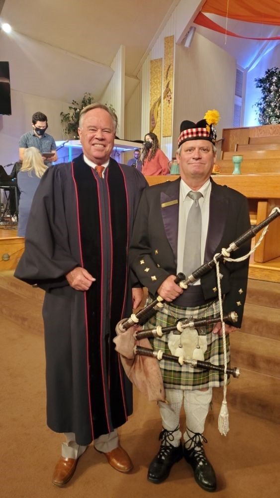 bagpiper burbank church