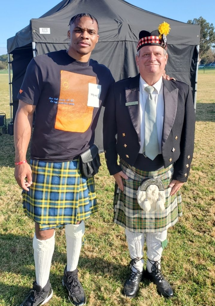 Russell Westbrook bagpiper