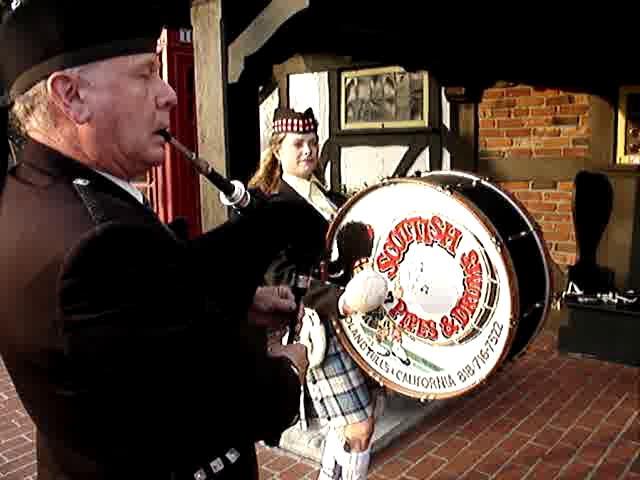 scottish bagpipe players