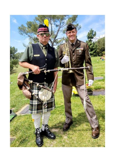 bagpiper cemetery picture