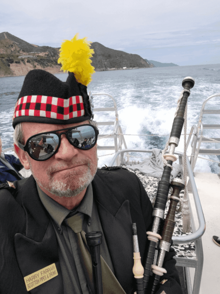 Bagpiper Catalina Scottish Pipes and Drums Southern California Bag[ipeplayers.com Bag Piper Near Me