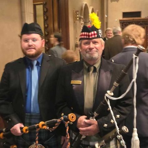 father son bag pipe players los angeles