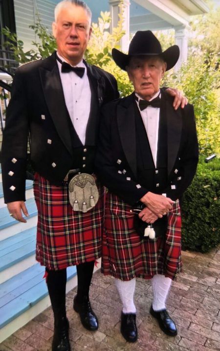 Stewart Farher Son Tesas Bagpiper